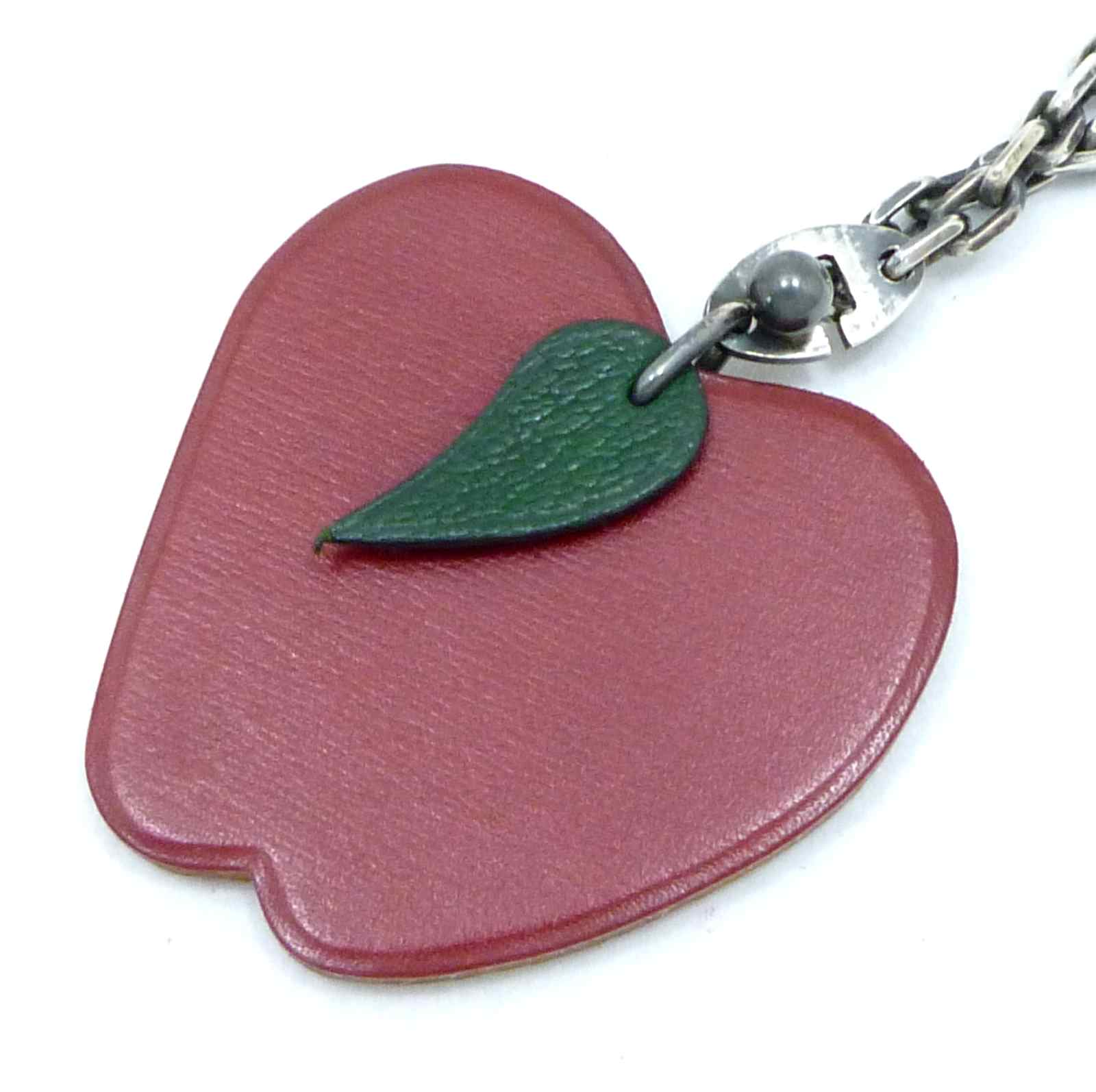 エルメス アップル モチーフ キーホルダー バッグチャーム レッド スターリングシルバー - Image 4