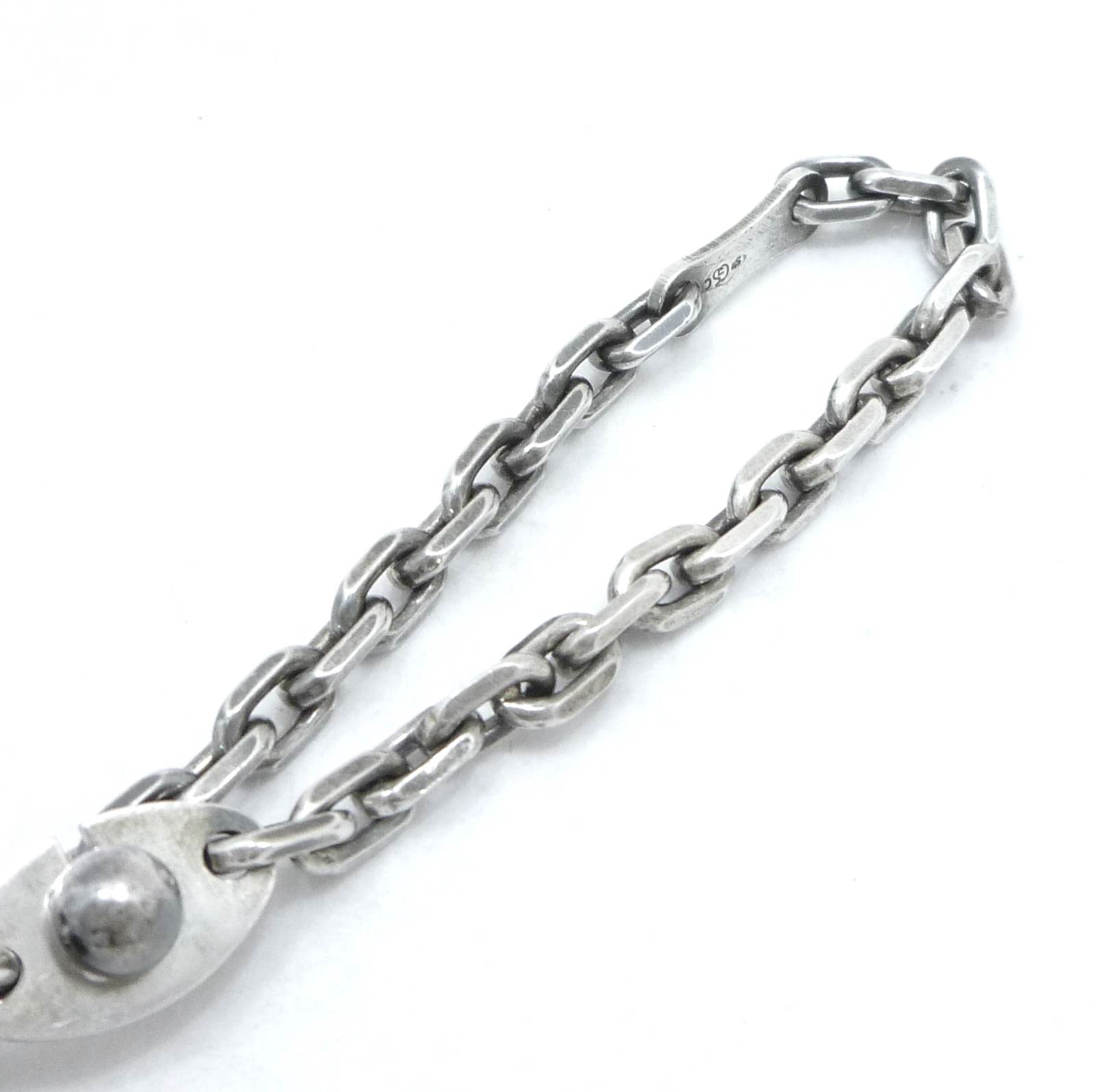 エルメス プラム モチーフ キーホルダー バッグチャーム ボルドー スターリングシルバー - Image 5