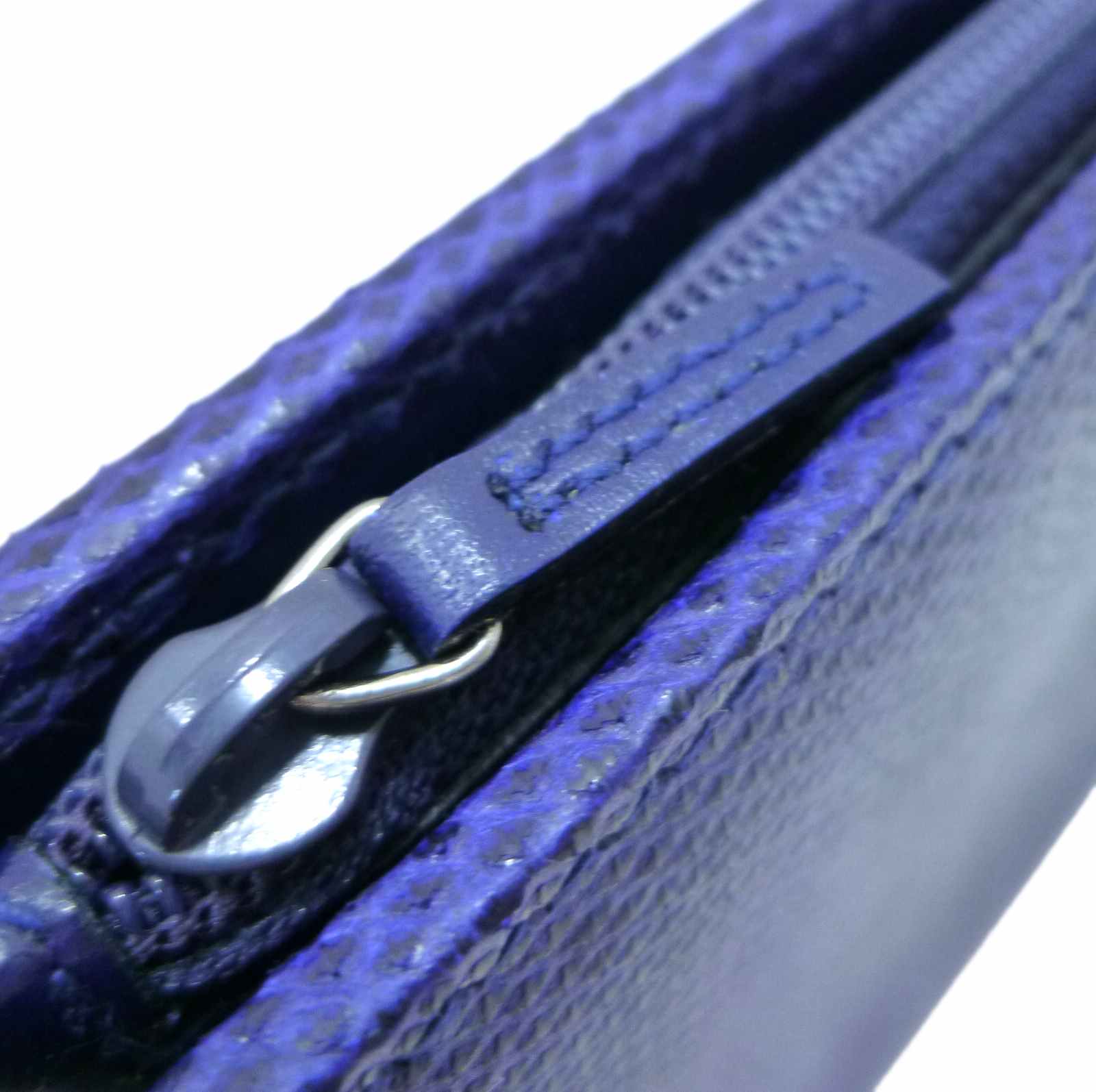 グッチ リザード 二つ折り 財布 ブルー レザー - Image 13