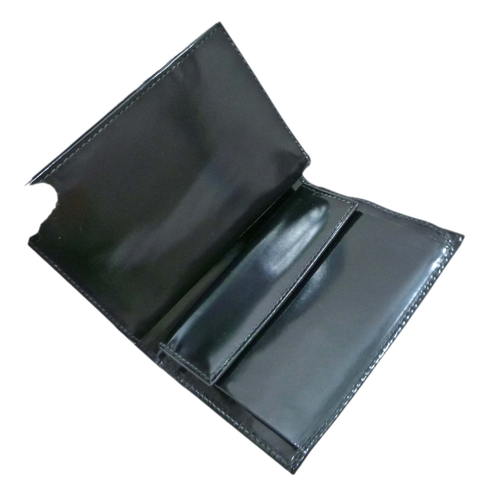 プラダ パテントレザー 二つ折り 財布 エナメル ブラック - Image 14