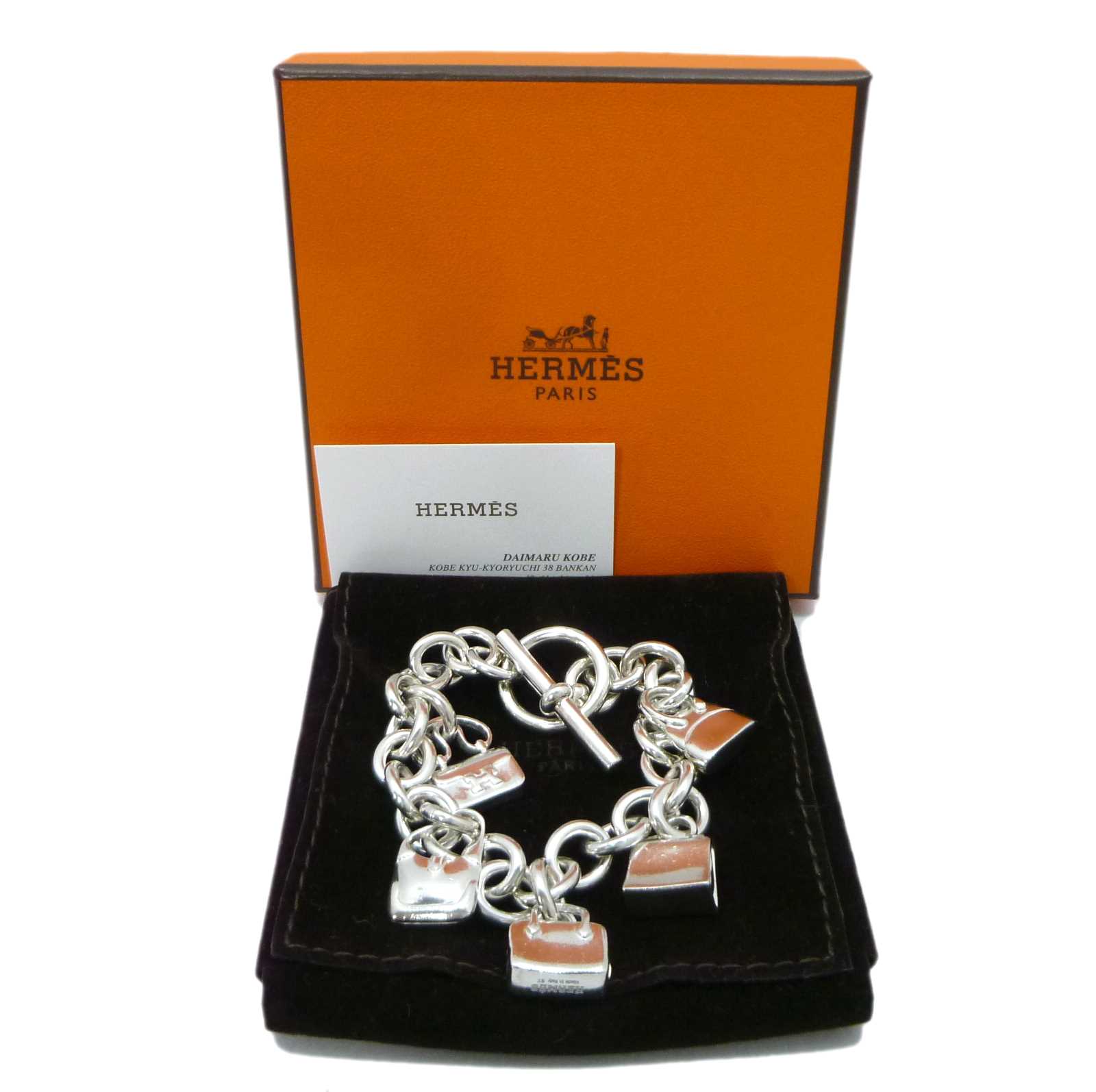 エルメス アミュレット 5 鞄モチーフ ブレスレット スターリングシルバー