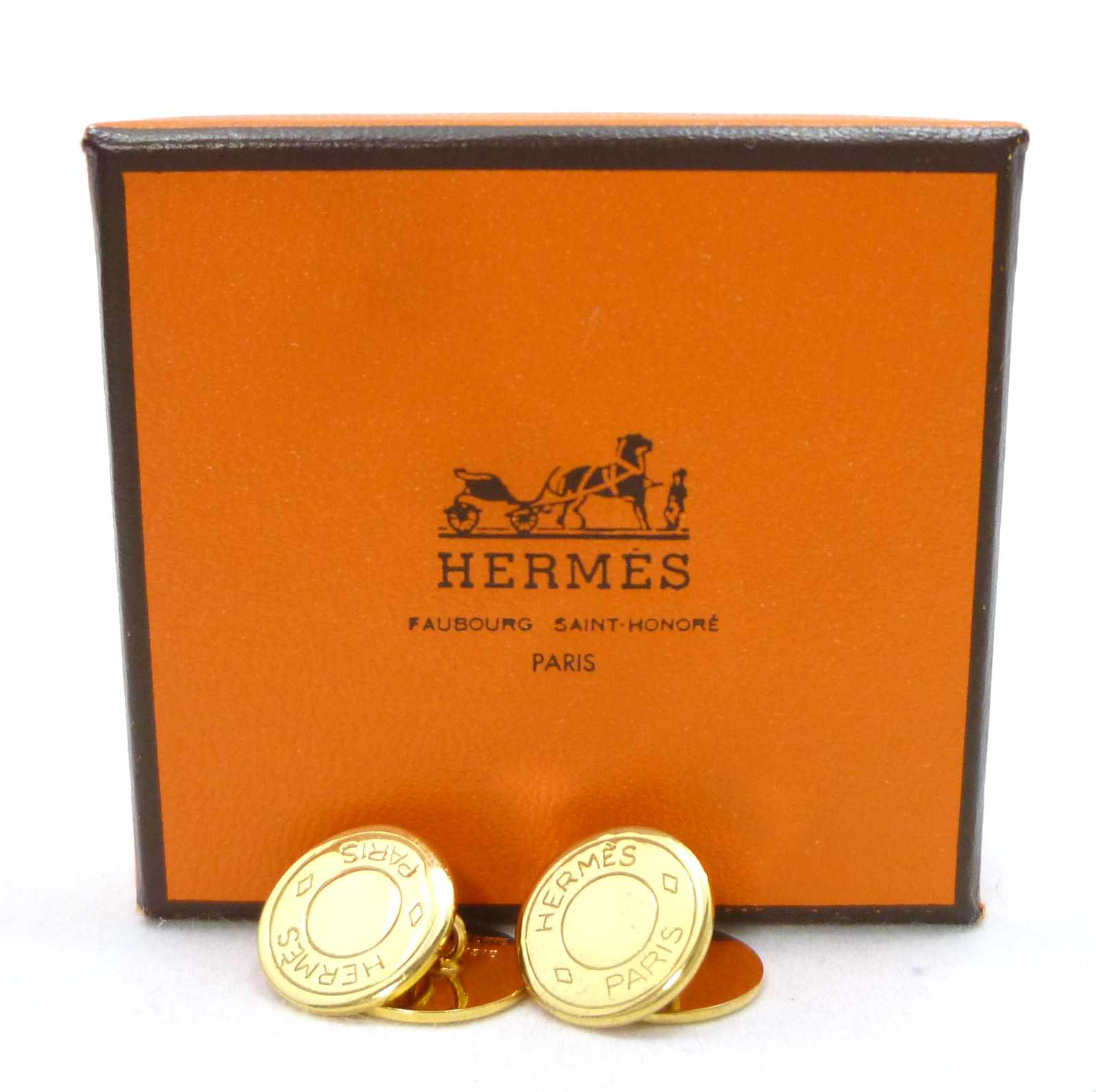 エルメス セリエ カフスリンク カフスボタン ゴールド