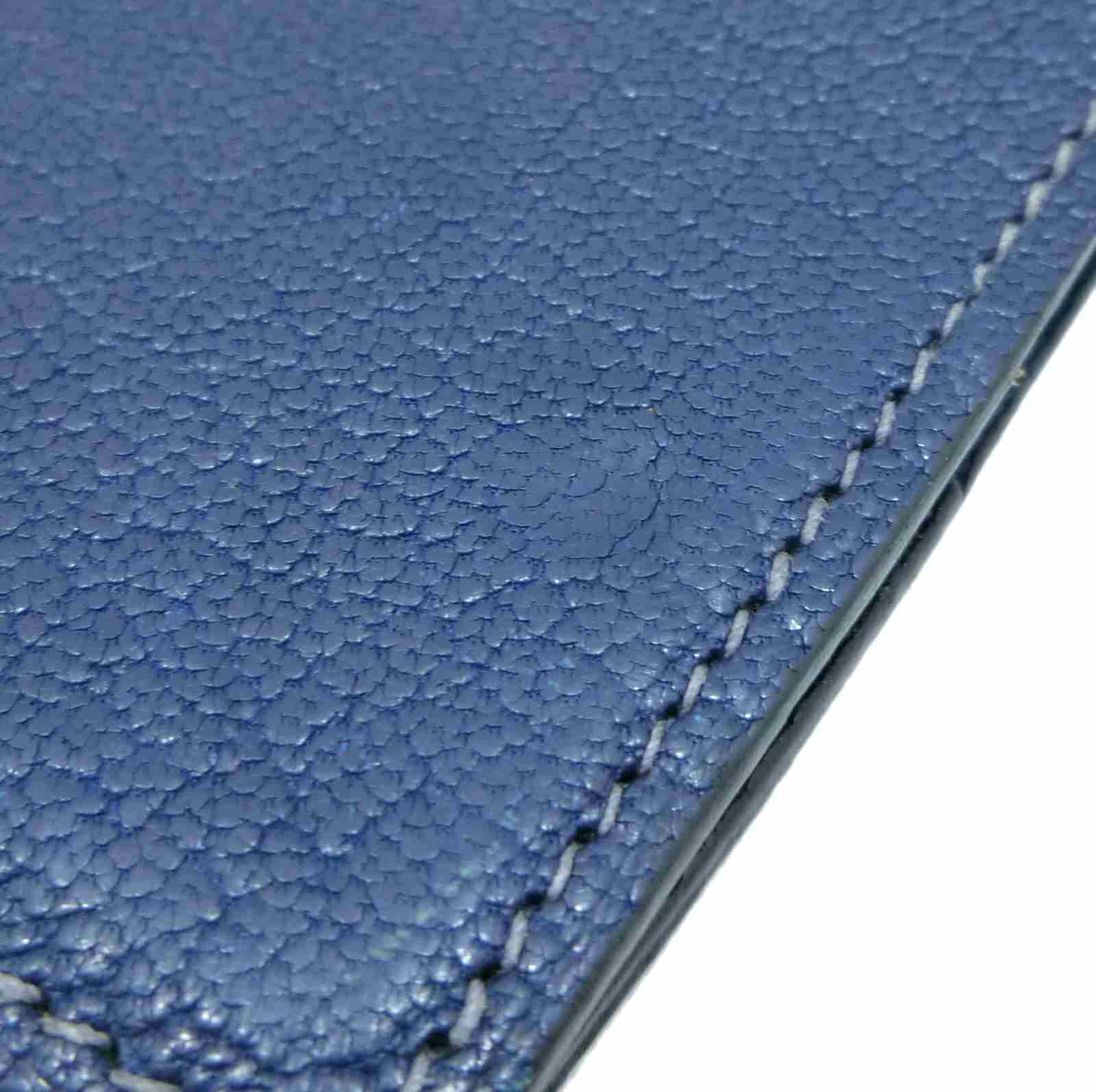 エルメス クルネゼー カードケース 三つ折り □G刻印 カードケース ブルー レザー - Image 12