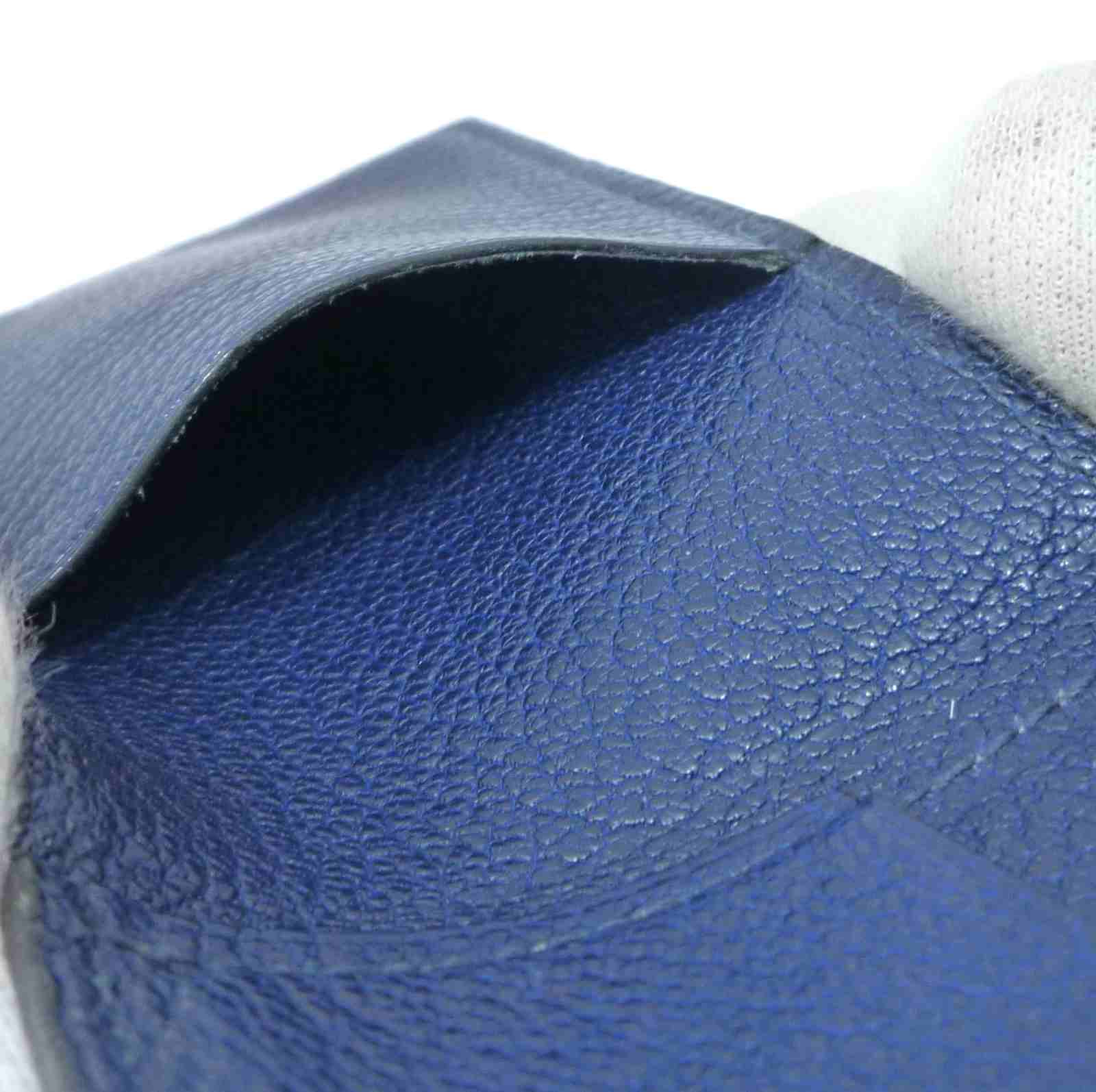 エルメス クルネゼー カードケース 三つ折り □G刻印 カードケース ブルー レザー - Image 13