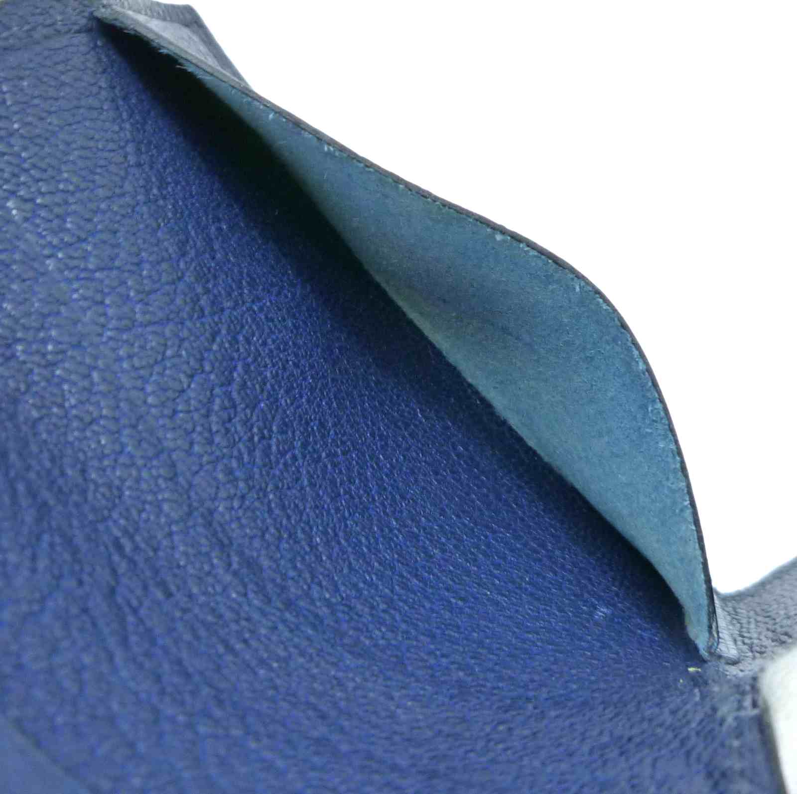 エルメス クルネゼー カードケース 三つ折り □G刻印 カードケース ブルー レザー - Image 15