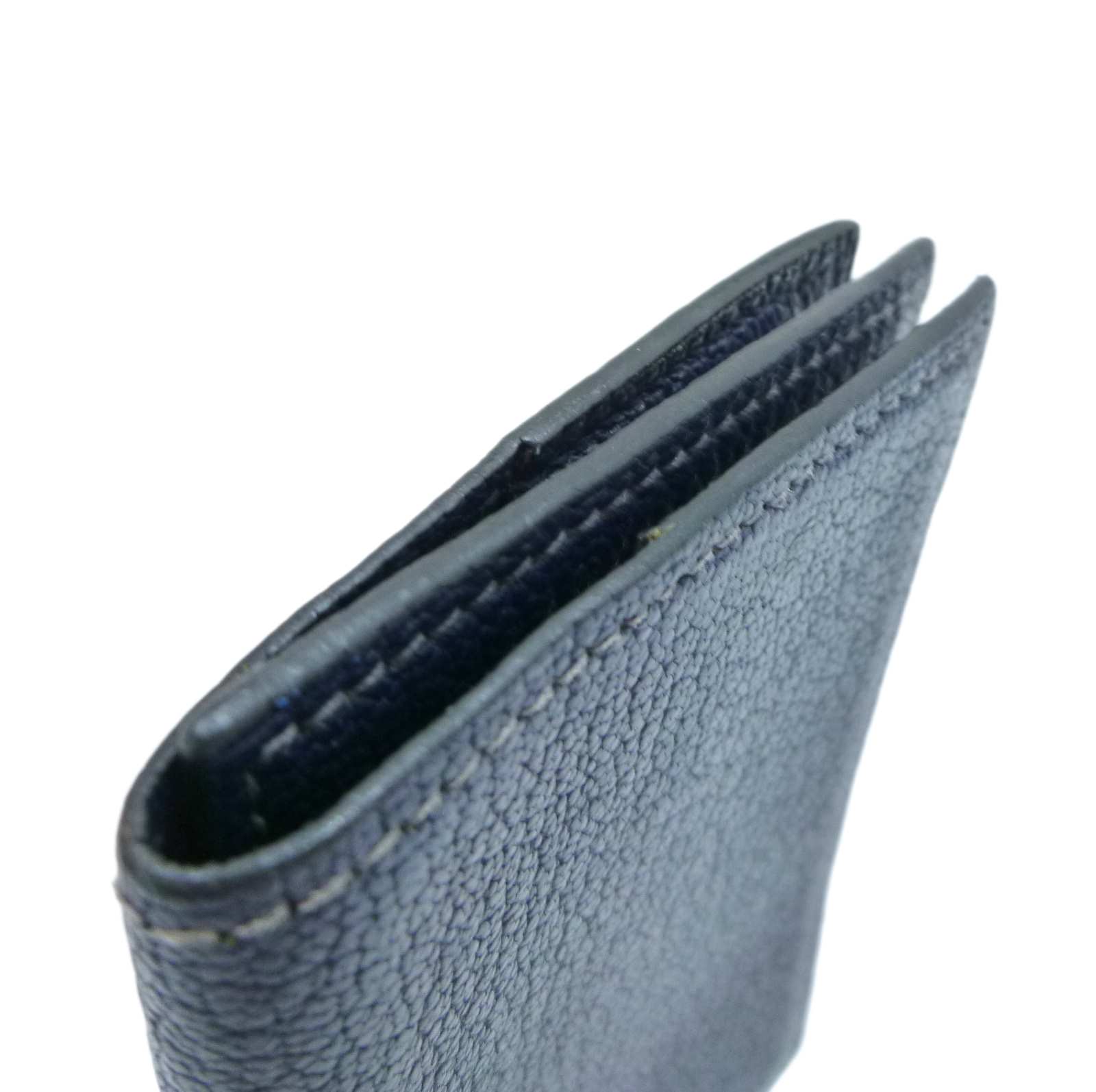 エルメス クルネゼー カードケース 三つ折り □G刻印 カードケース ブルー レザー - Image 5