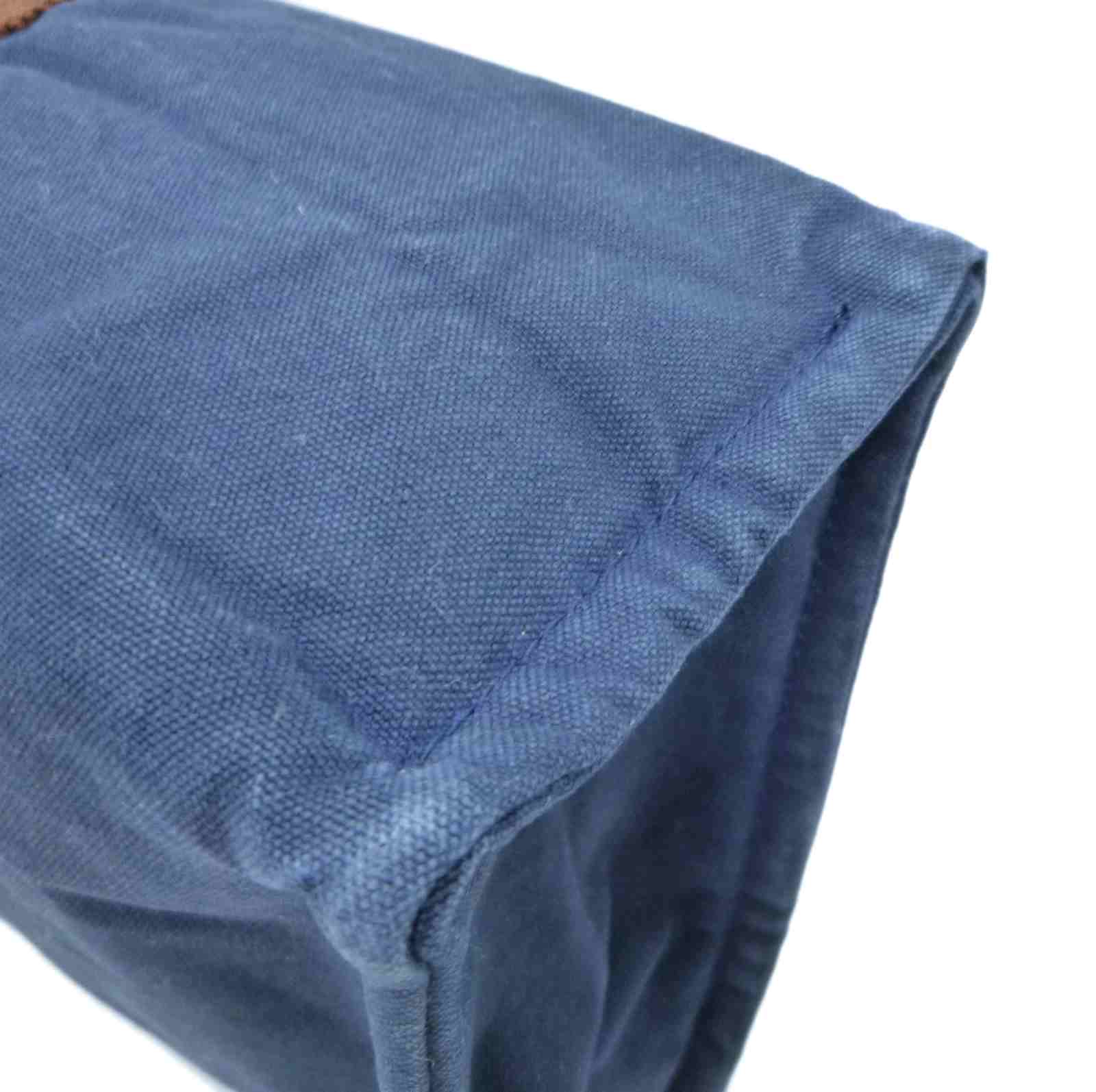 エルメス フールトゥ ポーチ クラッチバッグ ブルー キャンバス - Image 10