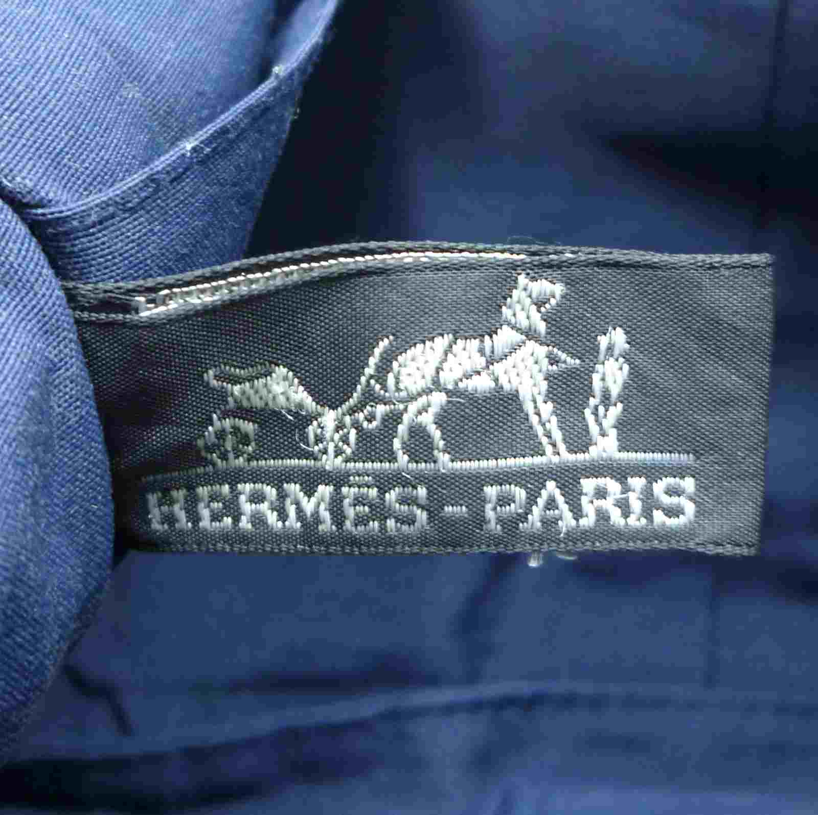 エルメス フールトゥ ポーチ クラッチバッグ ブルー キャンバス - Image 18