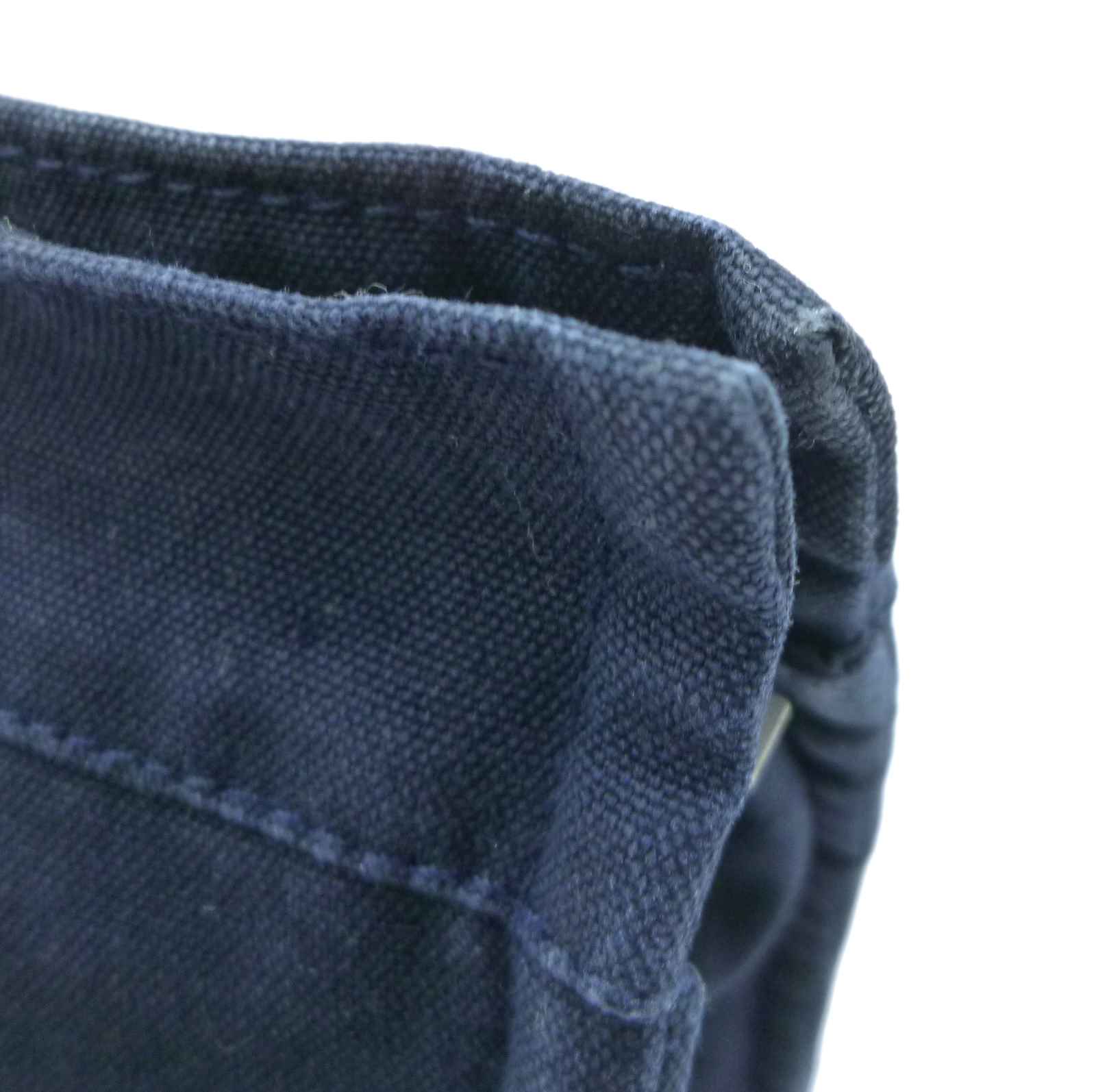 エルメス フールトゥ ポーチ クラッチバッグ ブルー キャンバス - Image 8