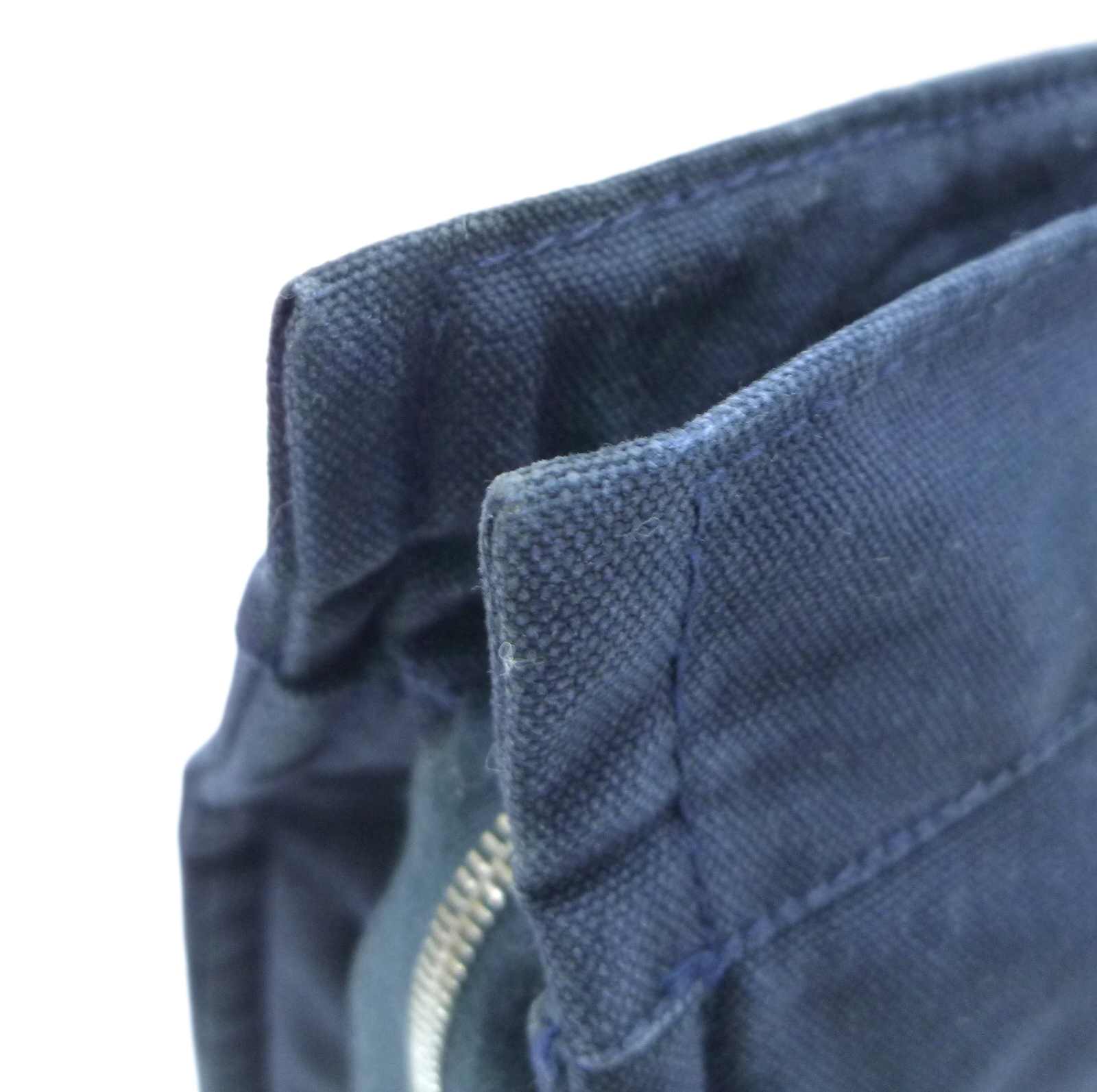 エルメス フールトゥ ポーチ クラッチバッグ ブルー キャンバス - Image 9