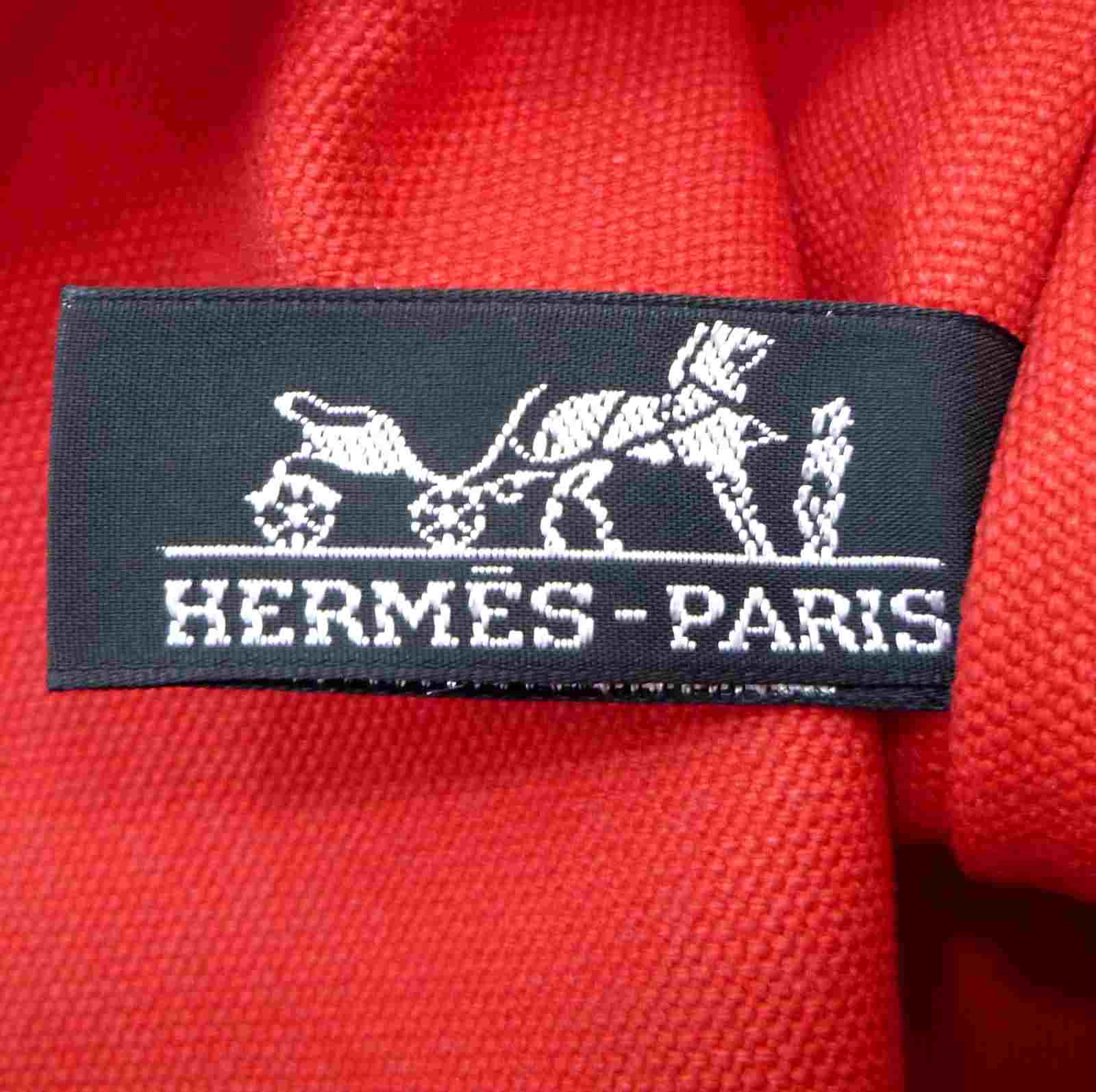 エルメス ヨッティング GM フラット ポーチ レッド キャンバス - Image 14